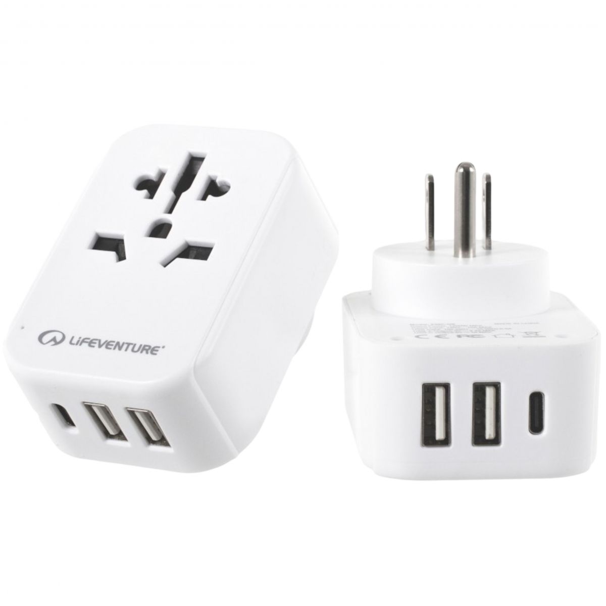 Lifeventure USA Reiseadapter mit USB + USB C — 2