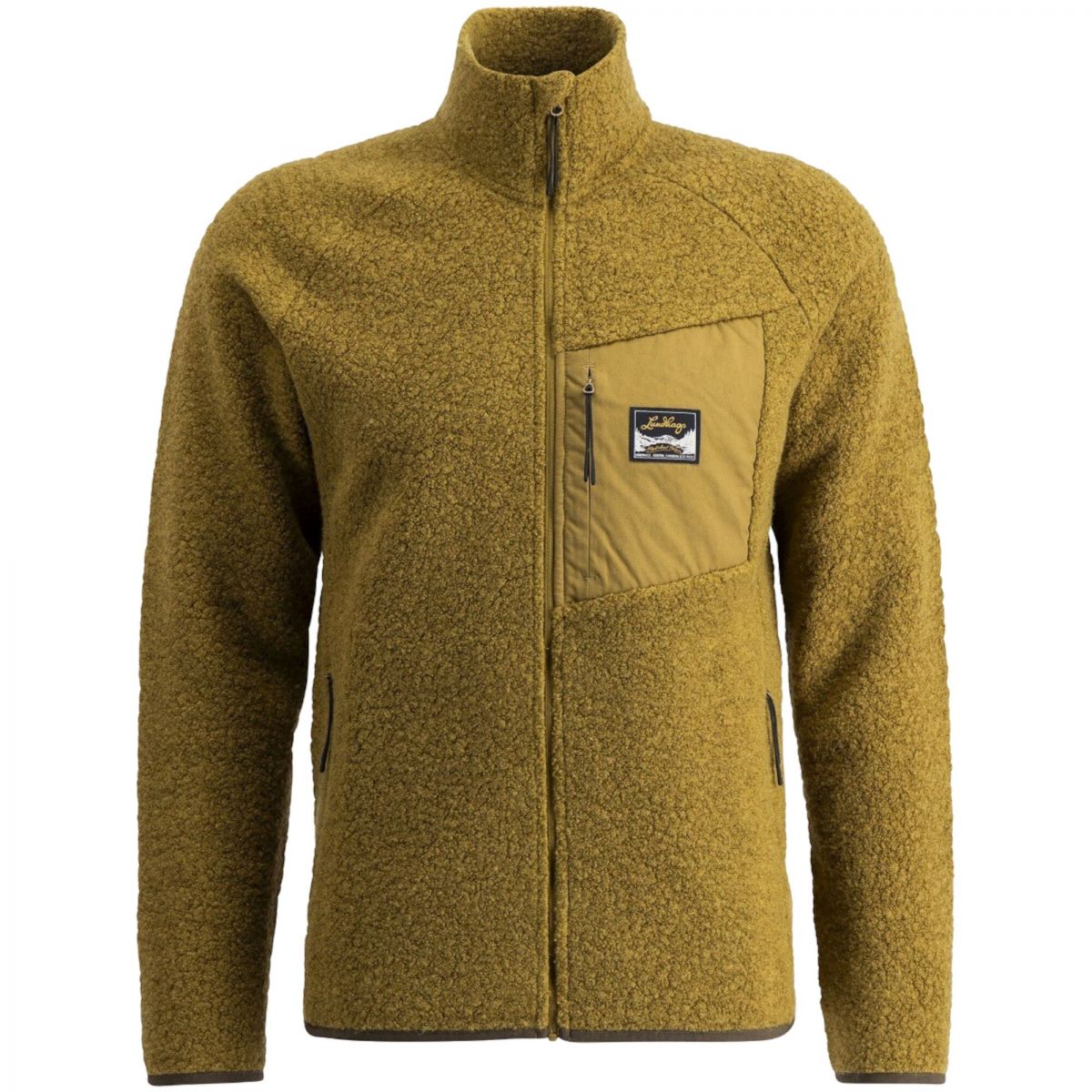Lundhags Flok Wool Ms Pile, Zwischenschicht, Herren, Grün — 2