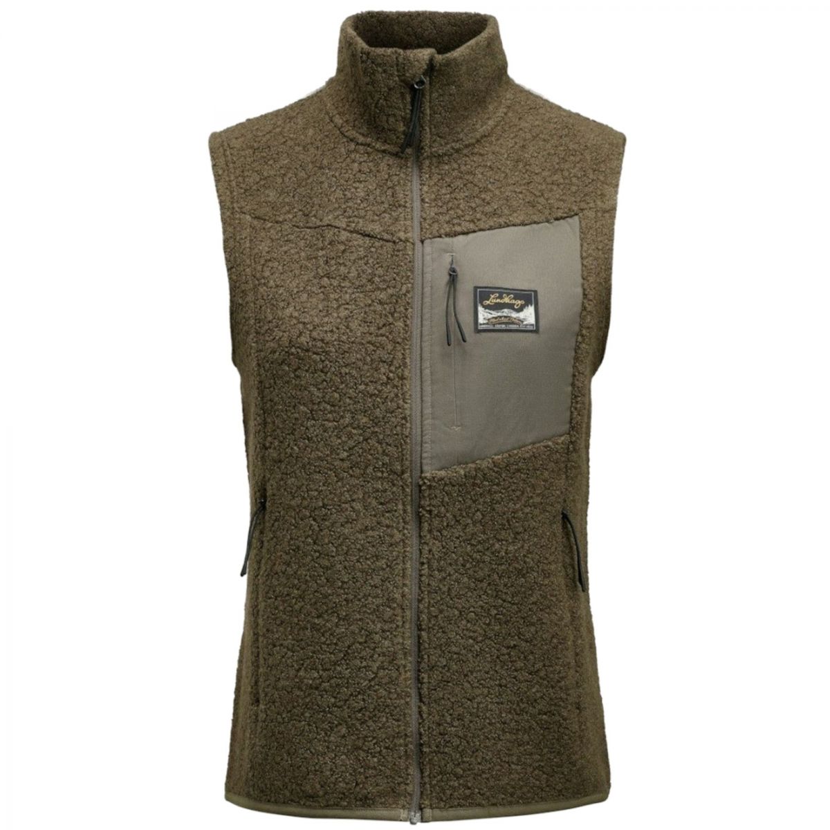 Lundhags Flok Wool Pile Weste, Midlayer, Damen, Grün — 2