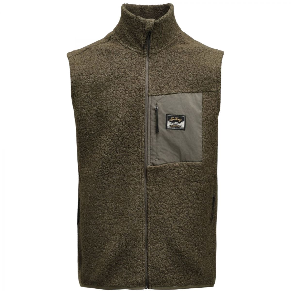 Lundhags Flok Wool Pile Weste, Midlayer, Herren, Grün — 2