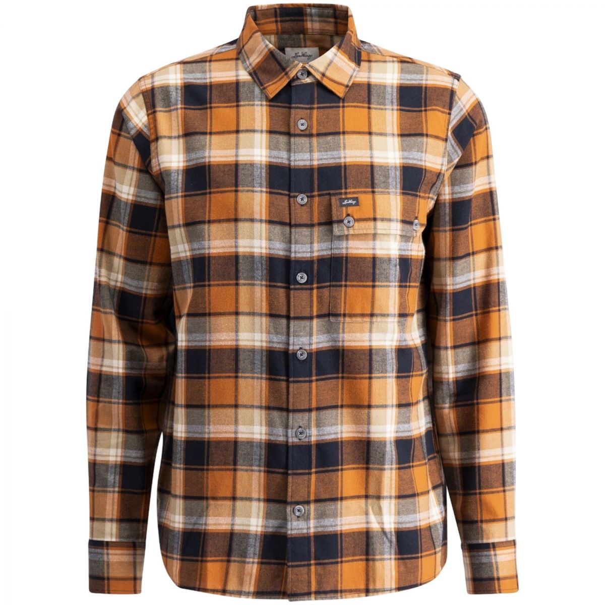 Lundhags Järpen Plaid Flanellhemd, Hemd, Herren, Orange — 2