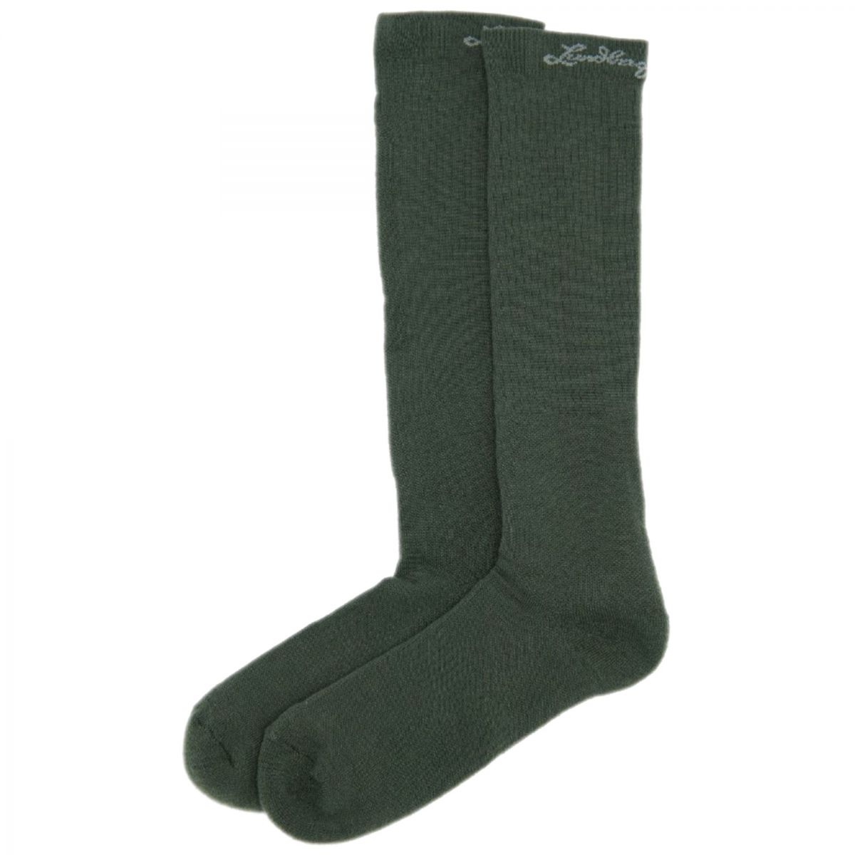 Lundhags Merino Trekking Sock High, Wandersocken, Unisex, Grün — 2
