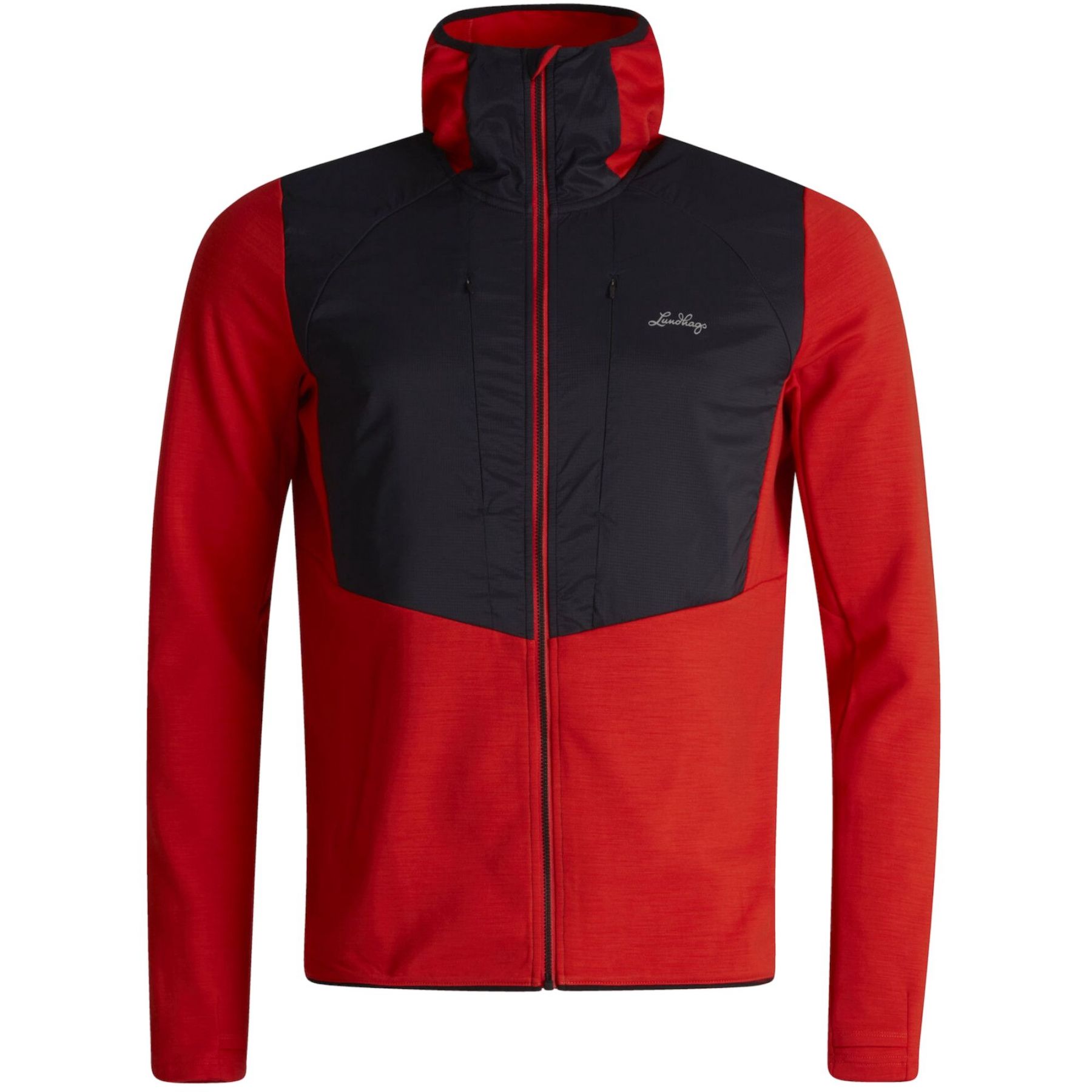 Lundhags Padje Merino Block Hoodie, Midlayer, Herren, Rot