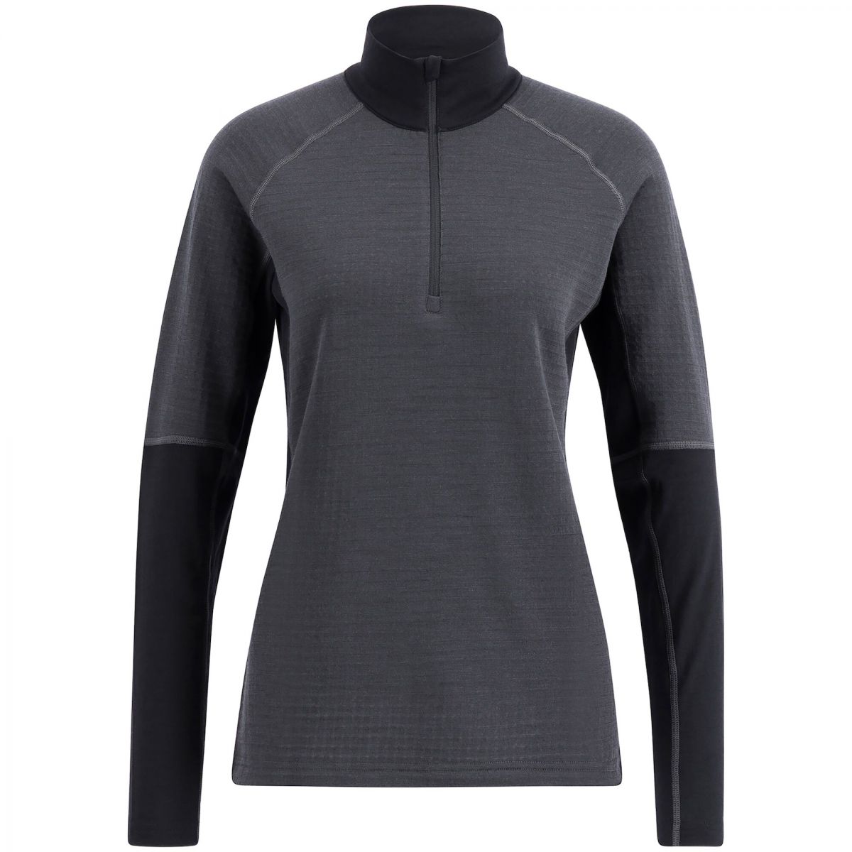Lundhags Prime Merino Half Zip, Midlayer, Damen, Grau/Schwarz — 2