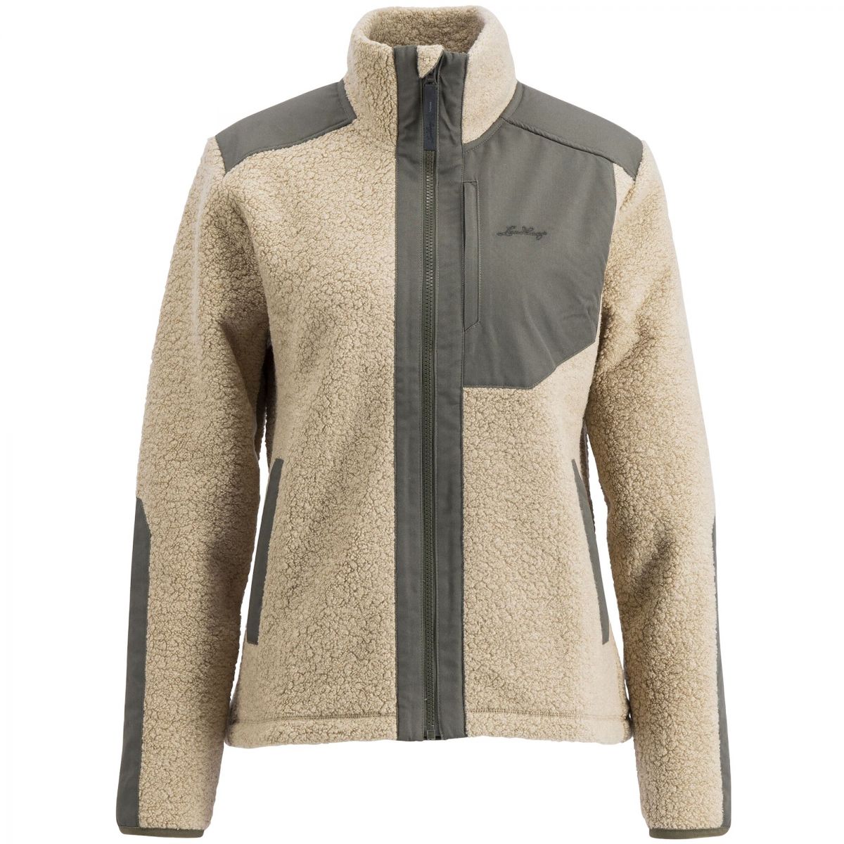 Lundhags Saruk Wool Pile Mid Full Zip, Midlayer, Damen, Beige — 2