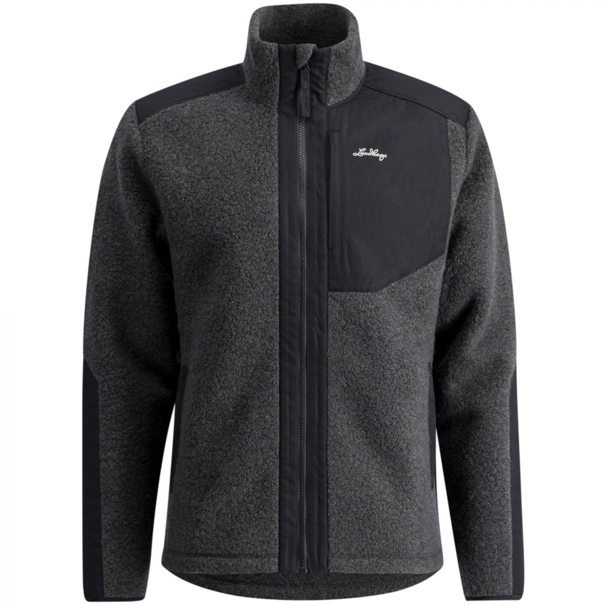 Lundhags Saruk Wool Pile Mid Full Zip, Midlayer, Herren, Grau — 2