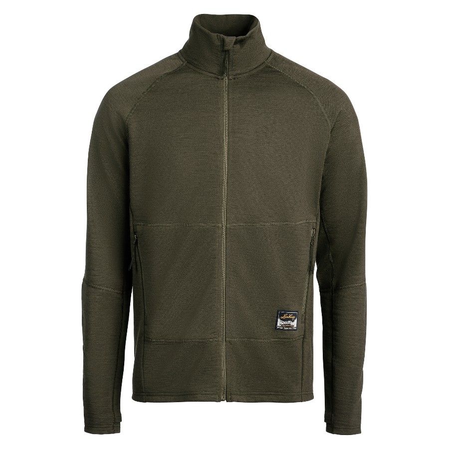 Lundhags Tived Merino Full Zip M, Mittelschicht, grün