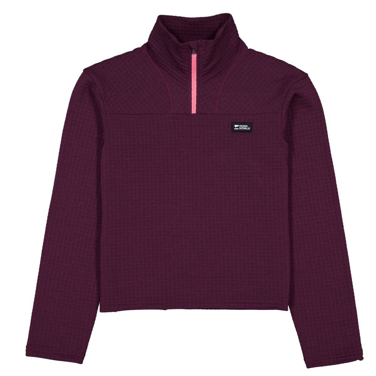 Mons Royale Offgrid Merino Fleece Long Sleeve, Fleecepullover, Damen, lila — 2