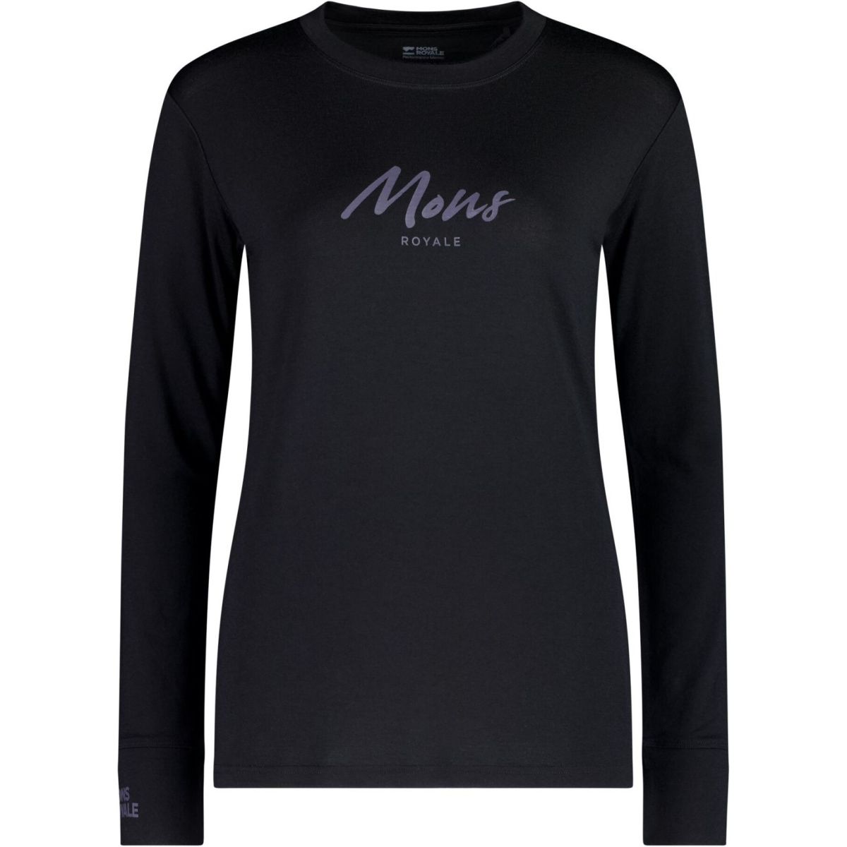 Mons Royale Yotei Merino Classic Long Sleeve, Skiunterhemd, Damen, schwarz — 2