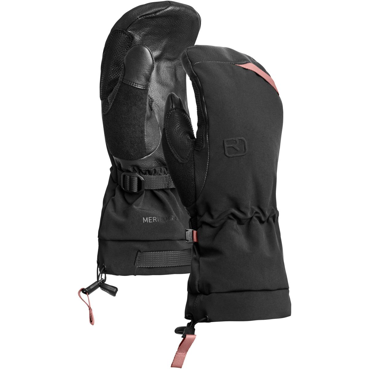 Ortovox Merino Freeride, Skifäustlinge, Damen, schwarz — 2