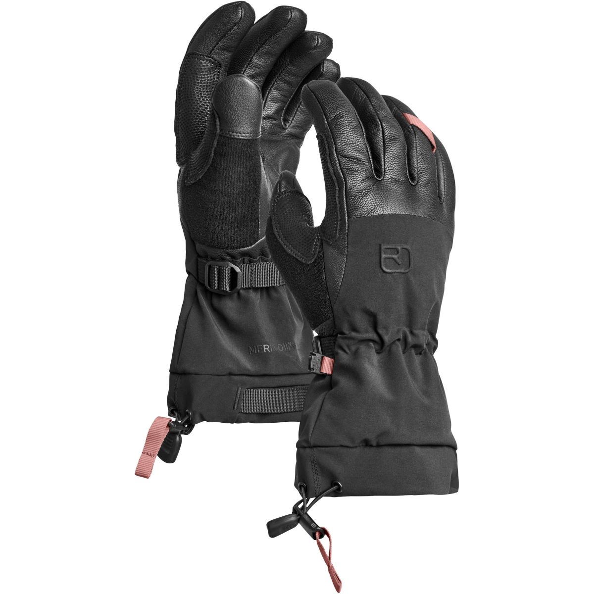 Ortovox Merino Freeride, Skihandschuhe, Damen, schwarz — 2