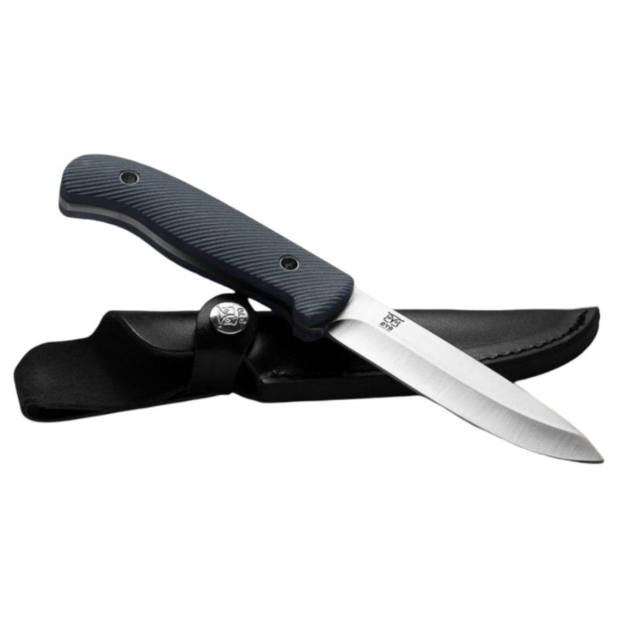 Oyo Nordic Jagdmesser mit Lederscheide NY, Jagdmesser, grau