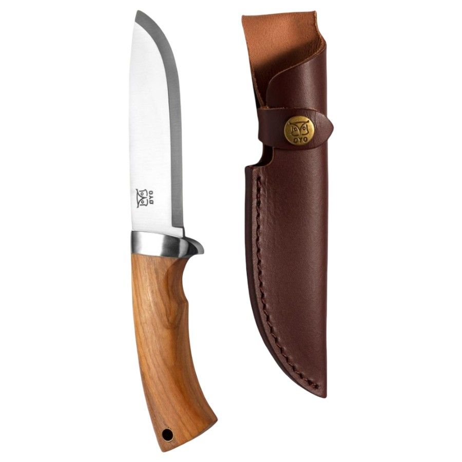 Oyo Rondane Junior Messer mit Lederscheide, Outdoormesser, braun