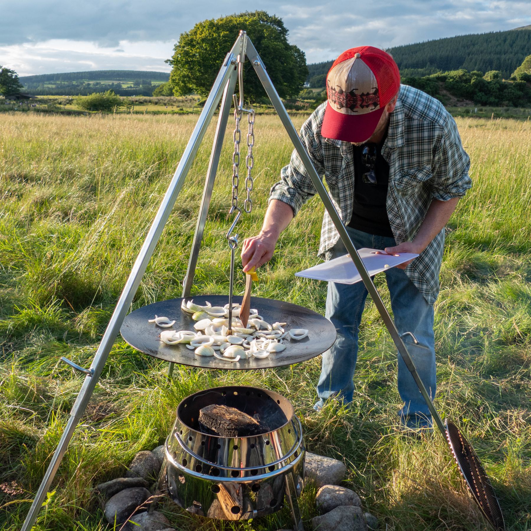 Petromax Hanging grill tray for tripod, hängendes Grilltablett
