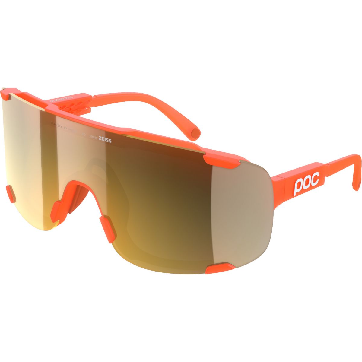 POC Devour Mid, Sonnenbrille, fluorescent orange translucent — 2