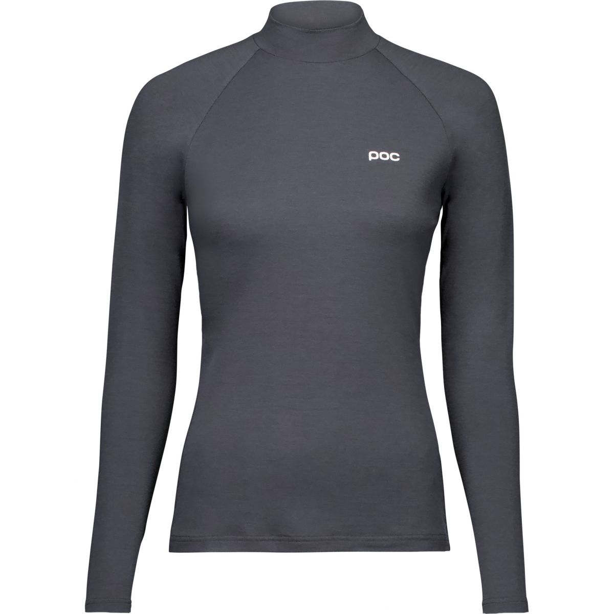 POC Layer Merino Mock Neck Jersey, Skiunterhemd, Damen, dunkelgrau — 2