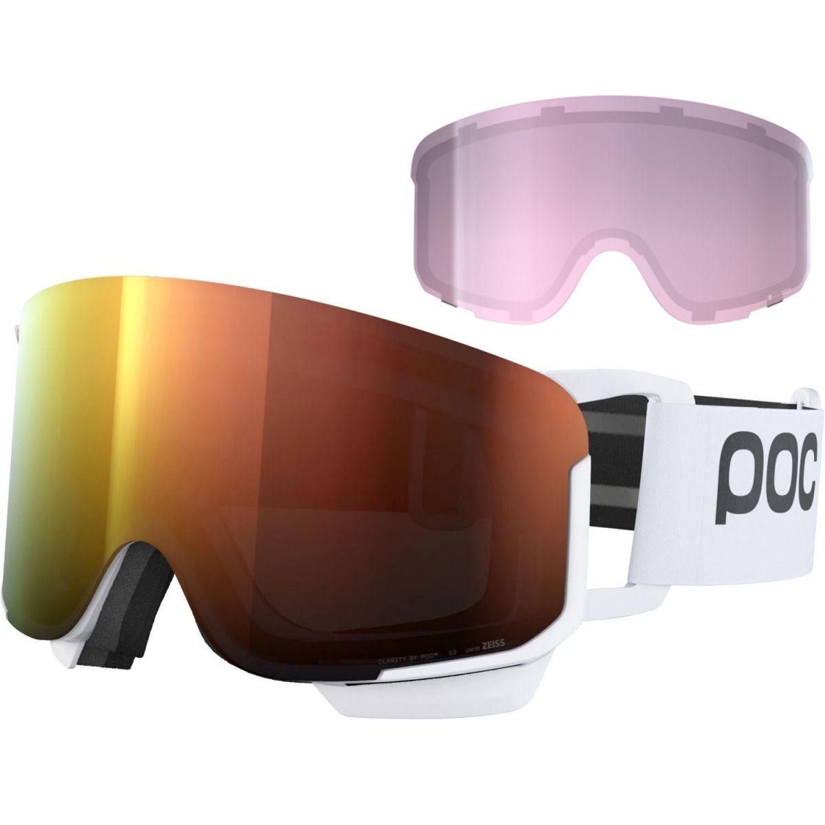 POC Nexal Mid, Skibrille, hydrogen white — 2