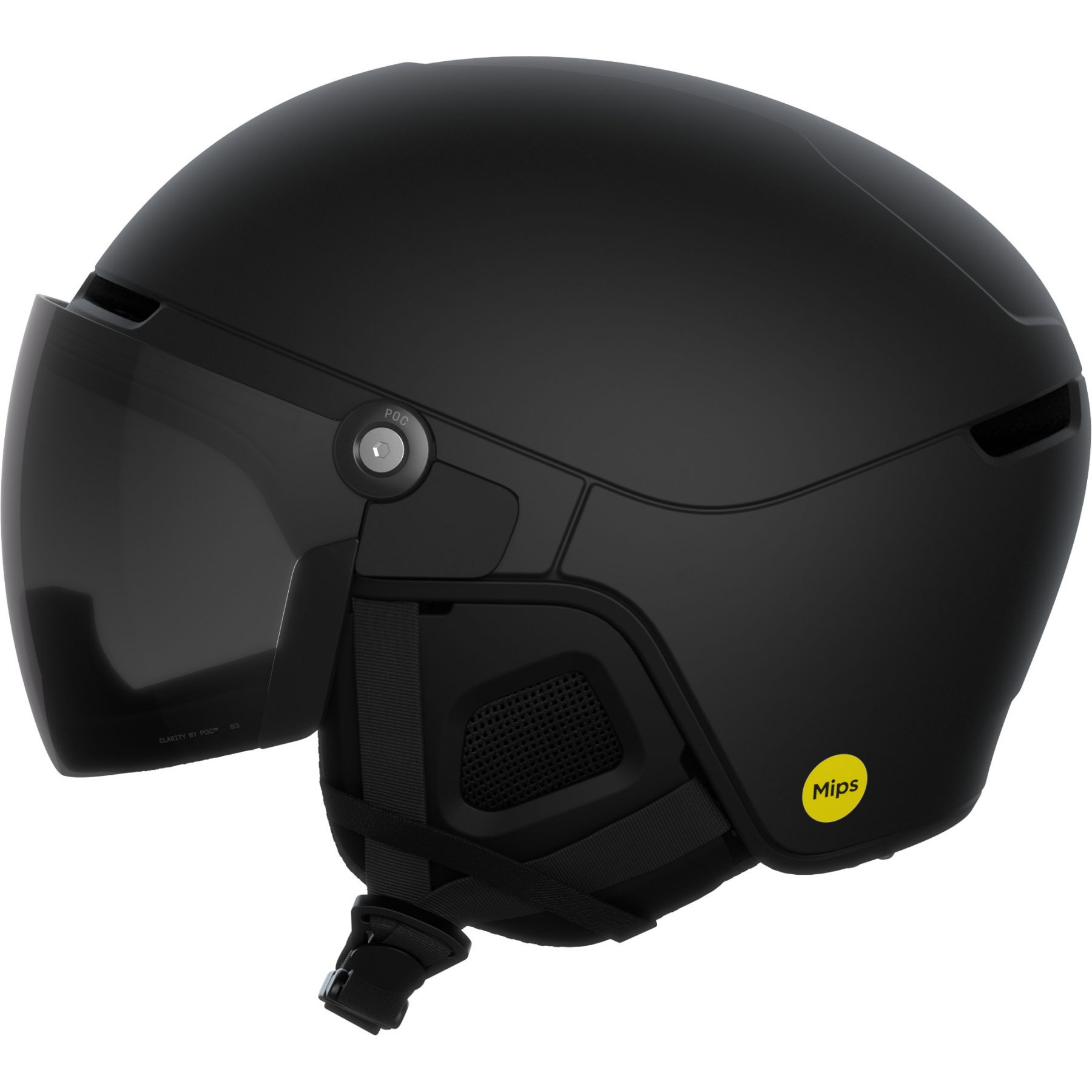 POC Obex Visor, Skihelm mit Visier, uranium black matt