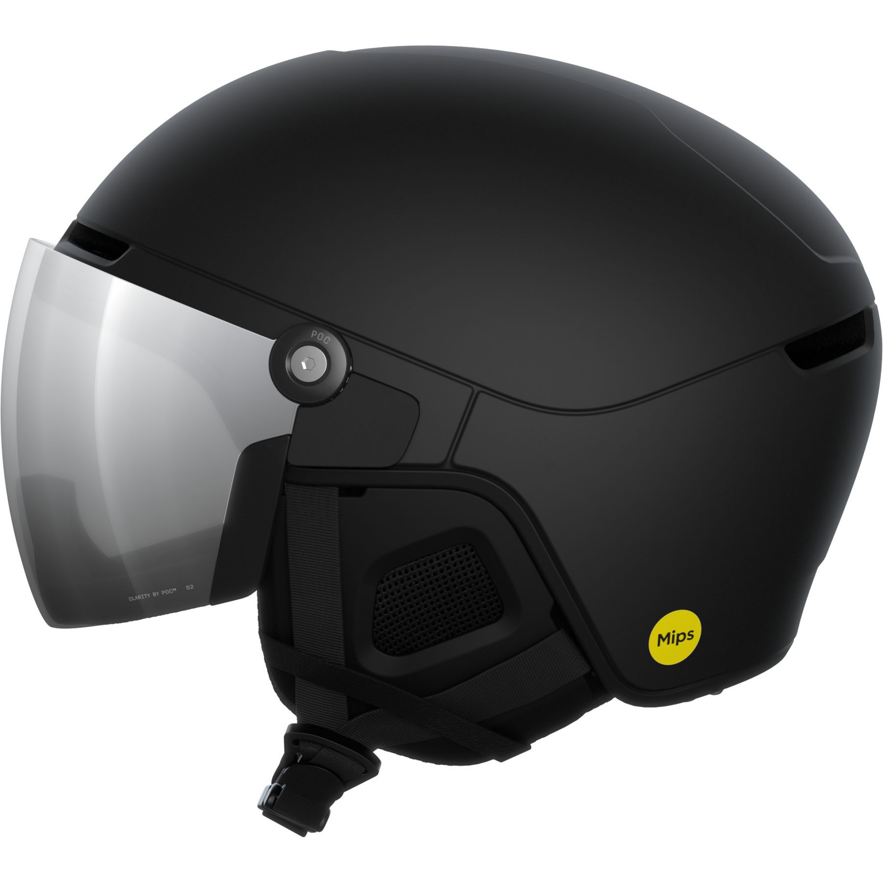 POC Obex Visor, Skihelm mit Visier, uranium black matt