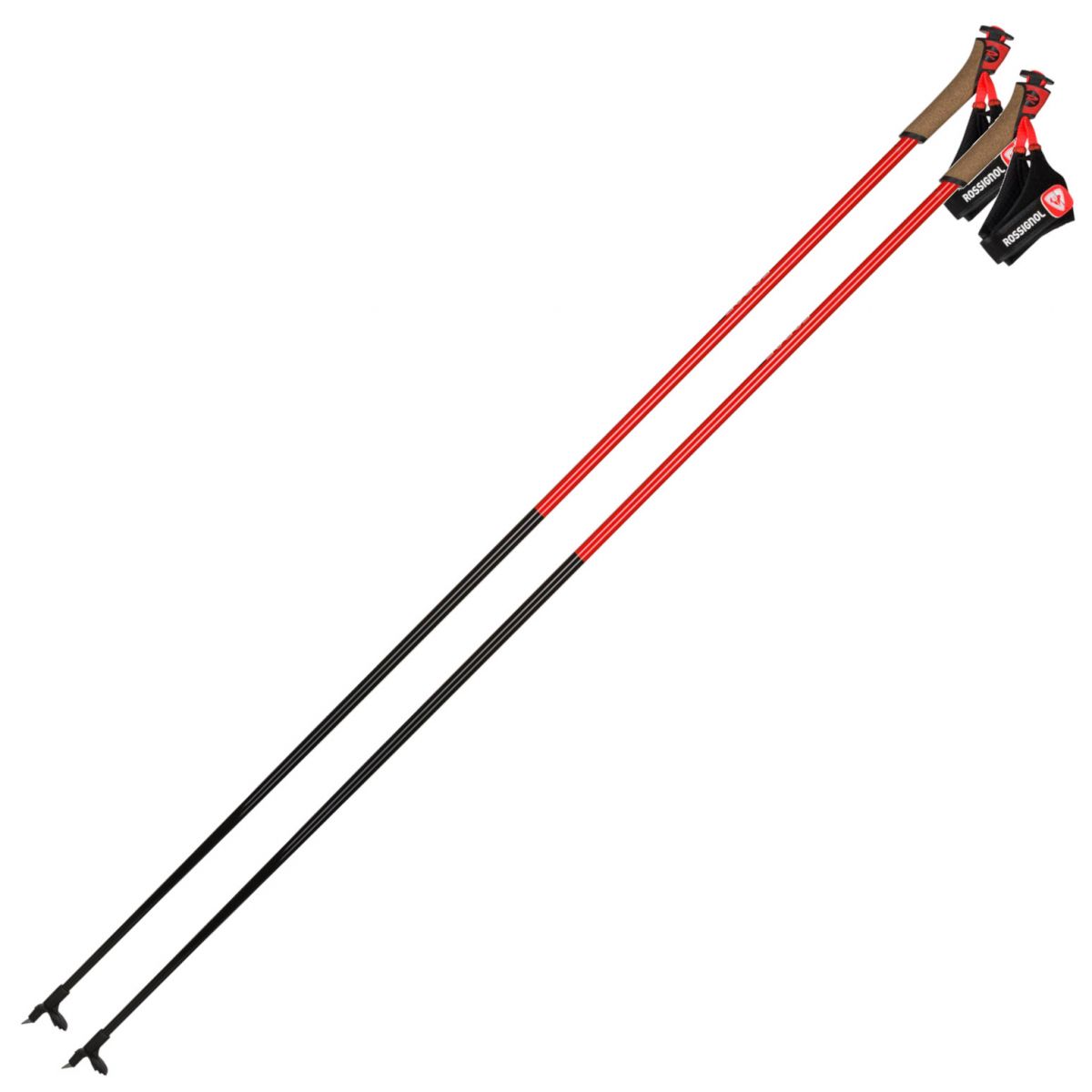 Rossignol Force 7, Langlaufstöcke, Red — 2