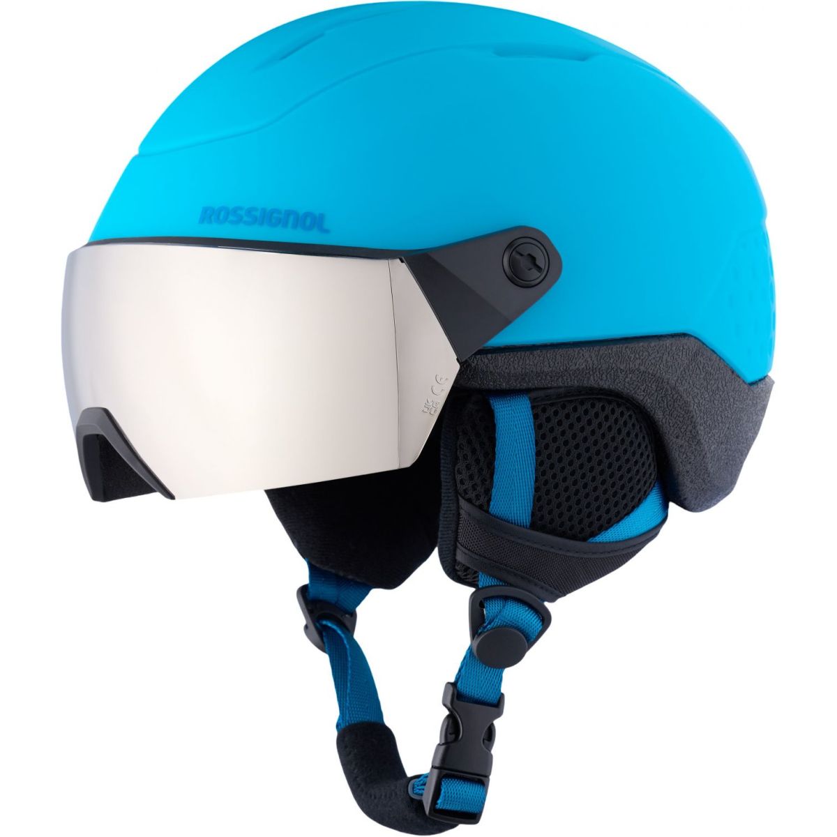 Rossignol Whoopee Visor, Skihelm mit Visier, blau — 2