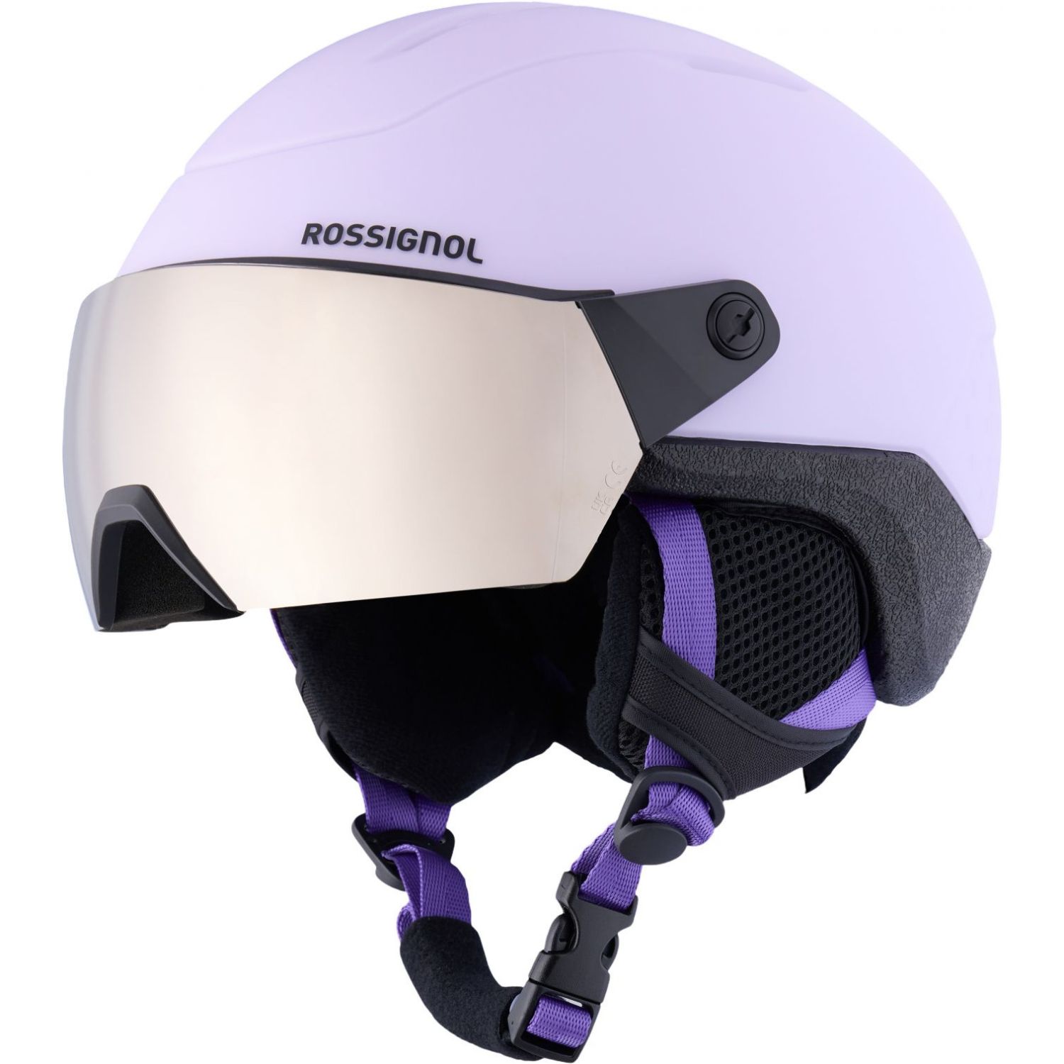 Rossignol Whoopee Visor, Skihelm mit Visier, lila
