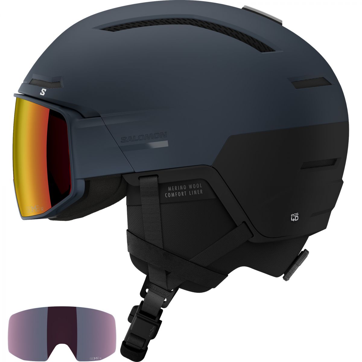 Salomon Driver Prime Sigma Plus, Skihelm mit Visier, dunkelblau — 2