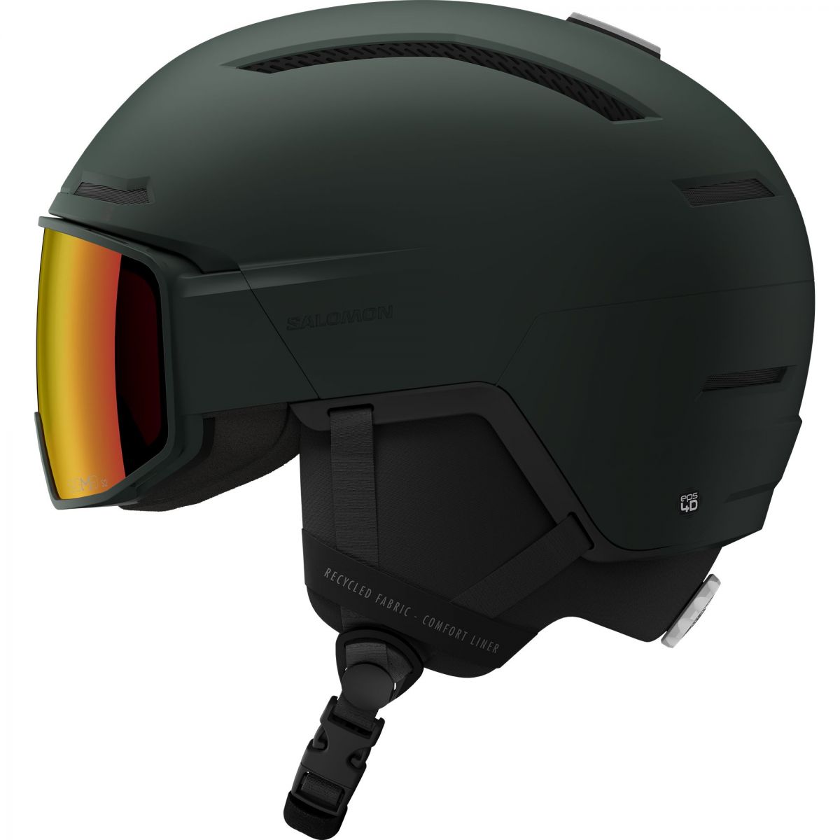 Salomon Driver Pro Sigma, Skihelm mit Visier, dunkelgrün — 2
