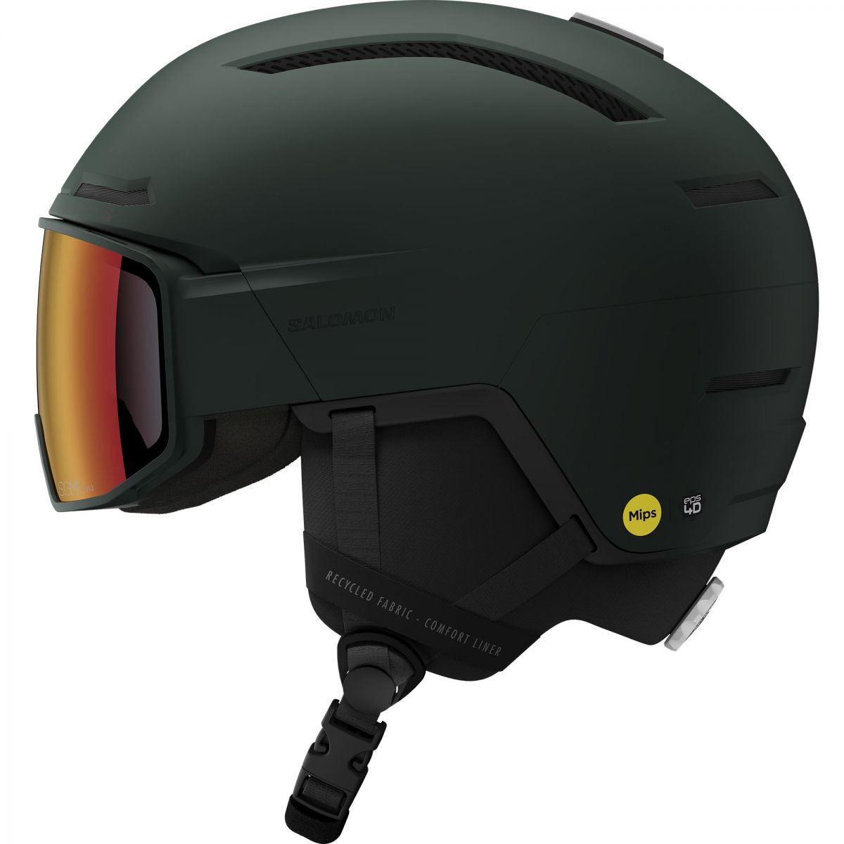 Salomon Driver Pro Sigphoto MIPS, Skihelm mit Visier, dunkelgrün — 2