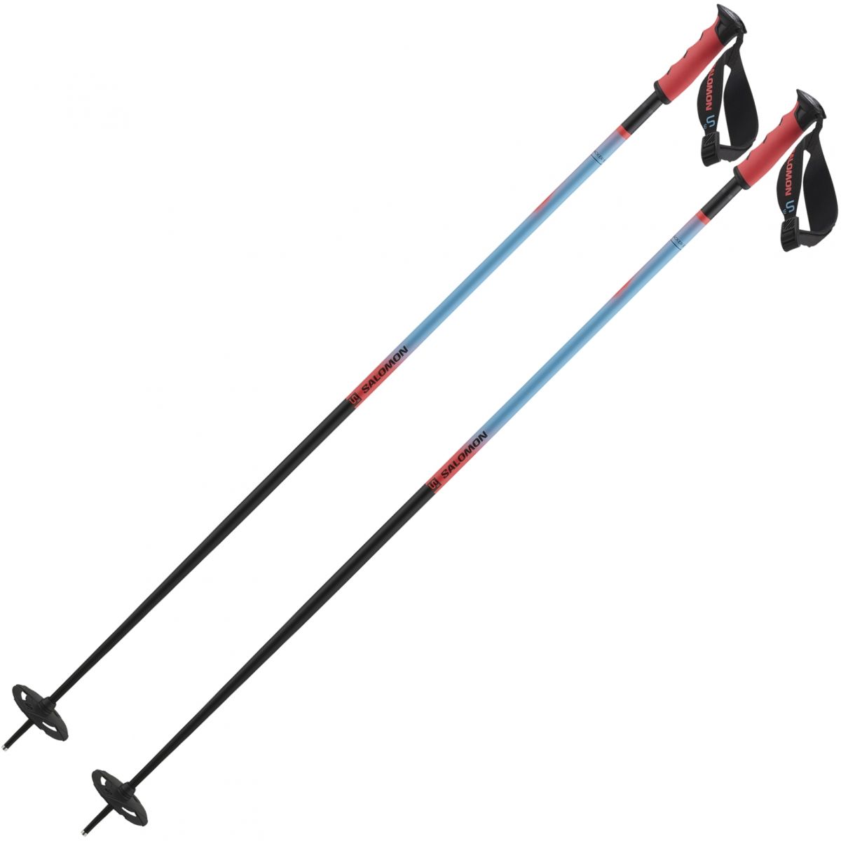 Salomon Hacker S3, Skistöcke, blau/pink — 2