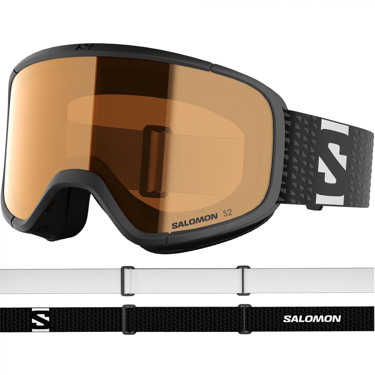 Salomon Lumi Access, Skibrille, Junior, schwarz — 2