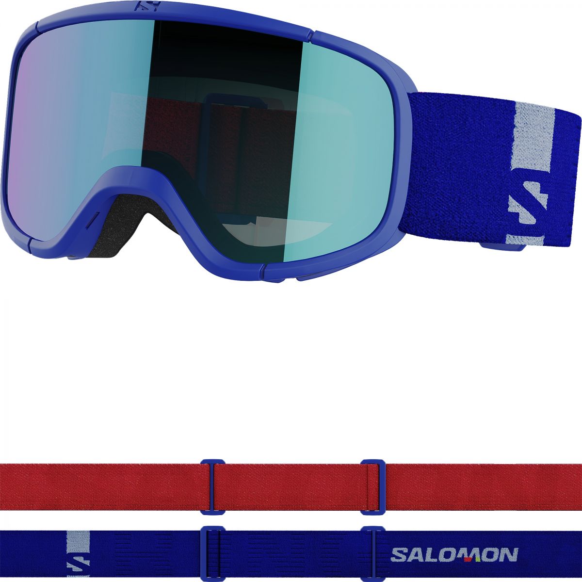 Salomon Lumi, Skibrille, Junior, blau — 2