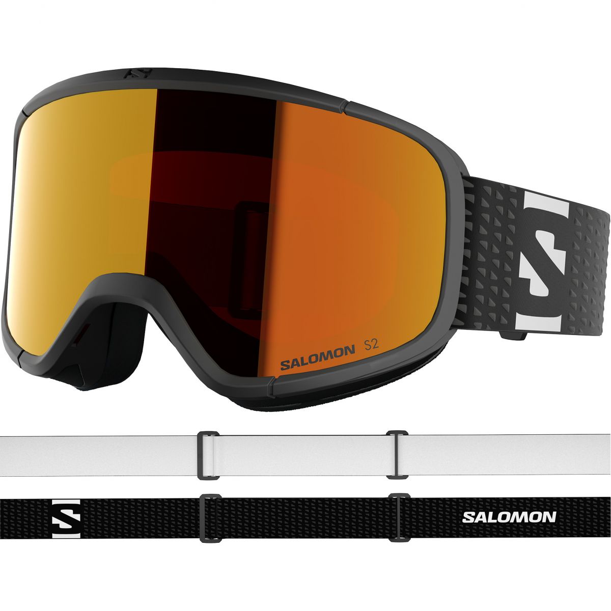 Salomon Lumi, Skibrille, Junior, schwarz — 2