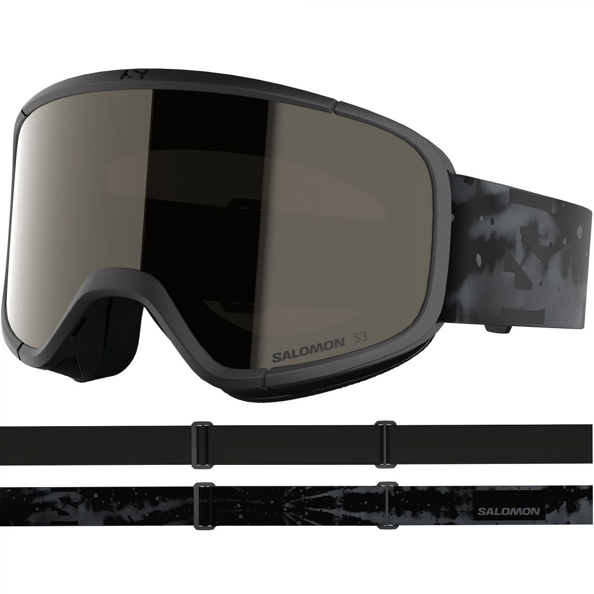 Salomon Lumi, Skibrille, Junior, schwarz/dunkelgrau — 2