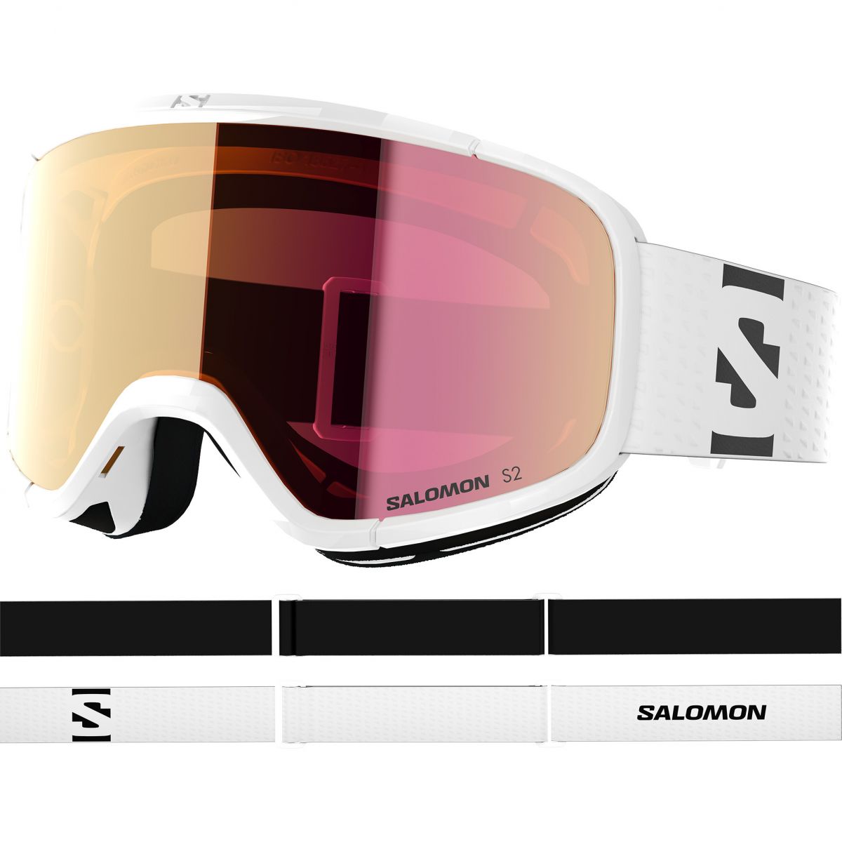 Salomon Lumi, Skibrille, Junior, weiß — 2
