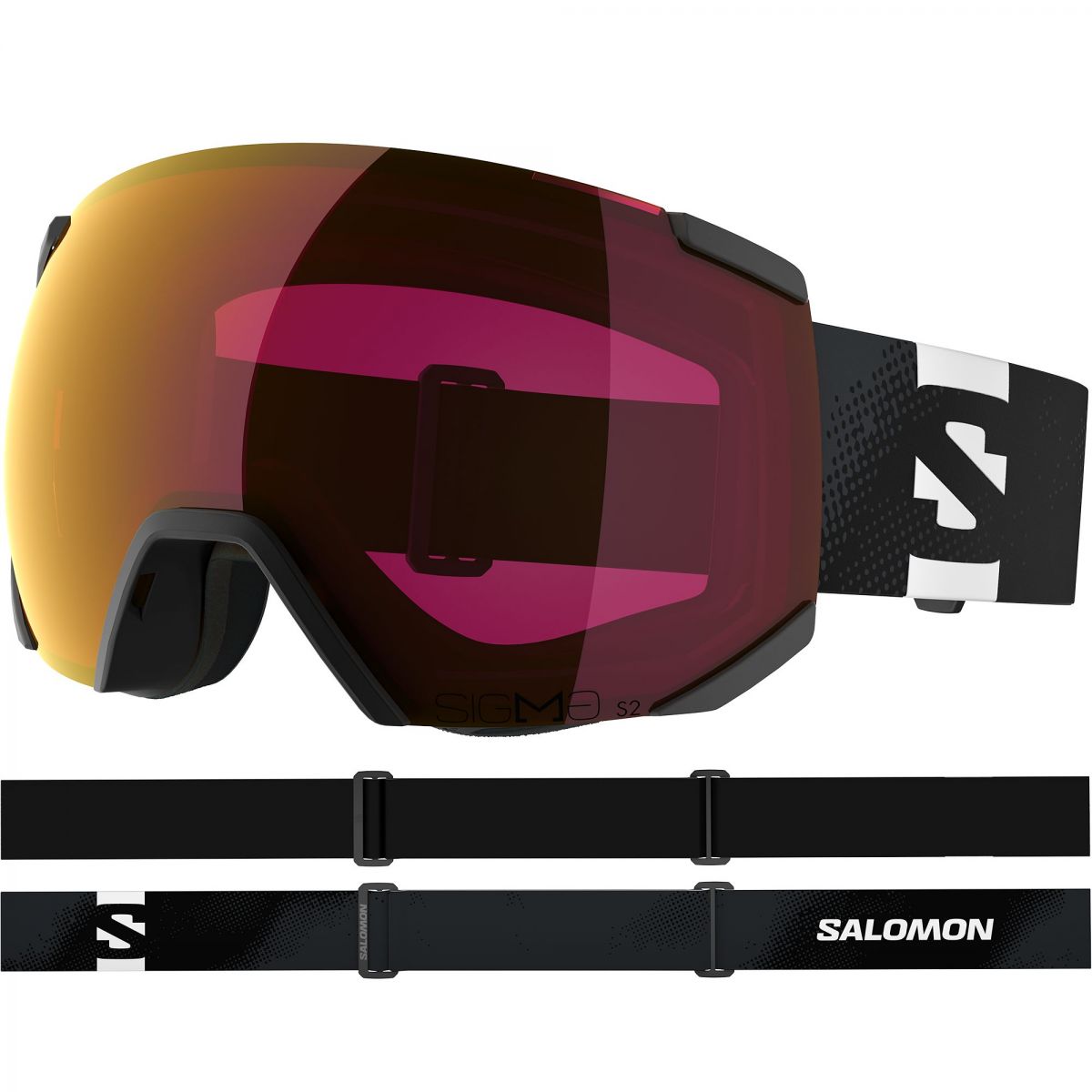 Salomon Radium Sigma, Skibrille, schwarz — 2