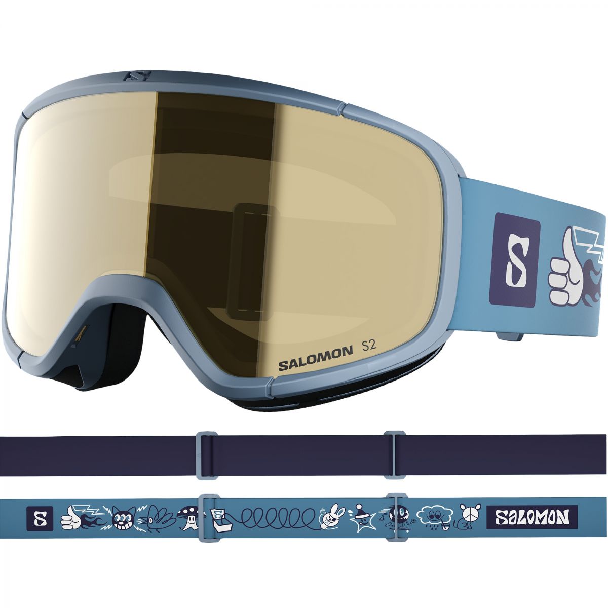 Salomon Rio, Skibrille, Junior, blau — 2