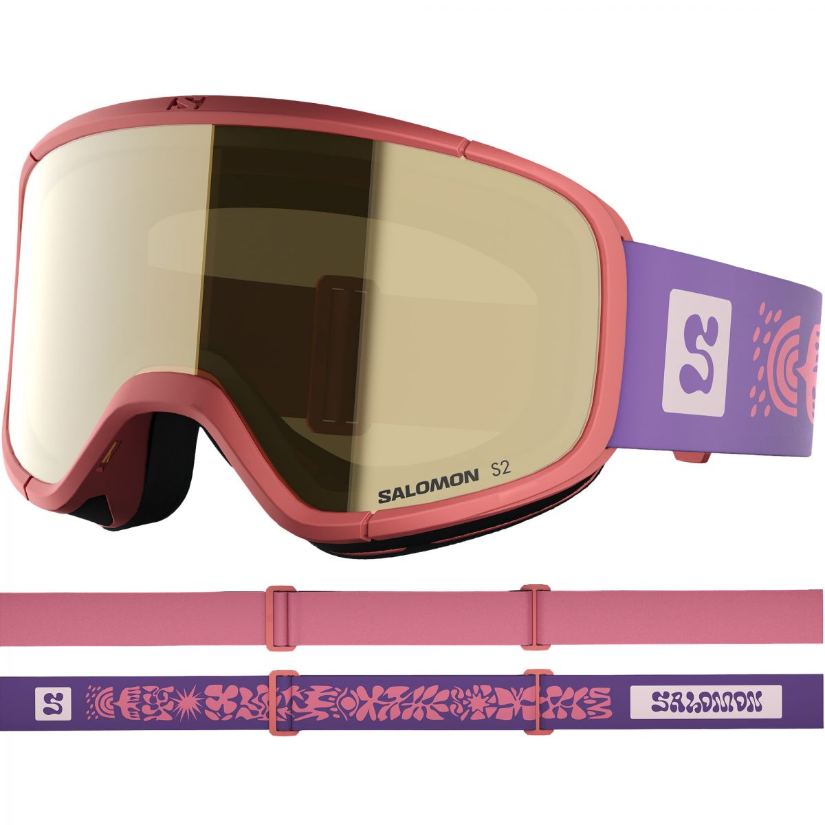 Salomon Rio, Skibrille, Junior, lila/pink — 2