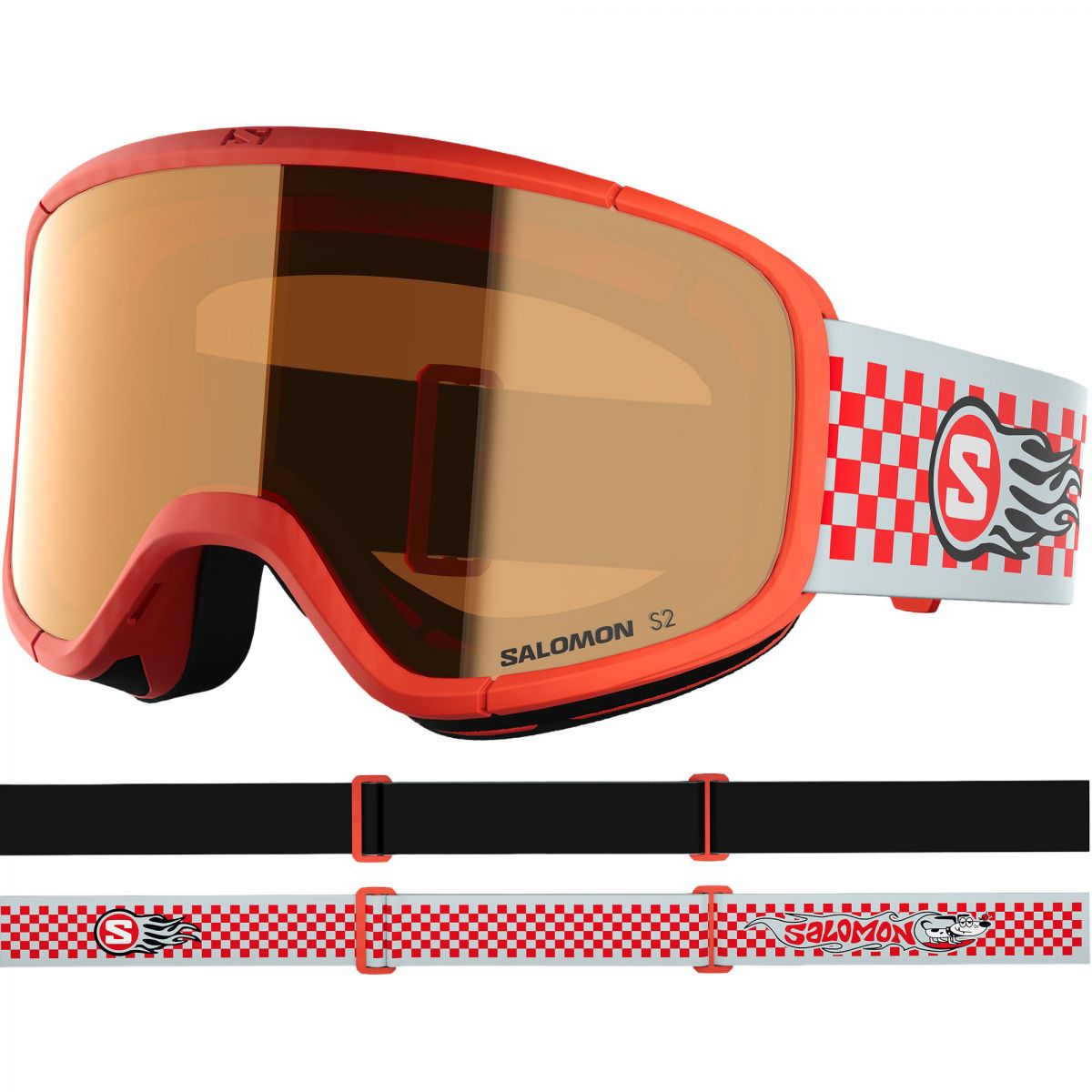 Salomon Rio, Skibrillen, Junior, rot — 2