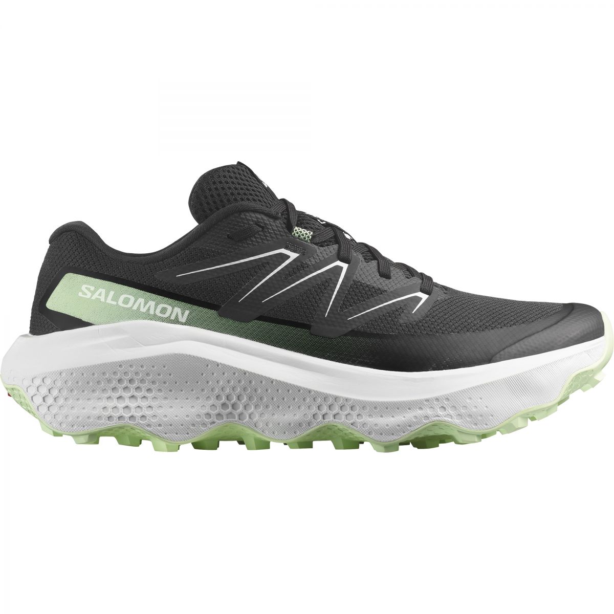 Salomon Ultra Flow 2, Trailrunningschuhe, Herren, schwarz/hellgrün — 2