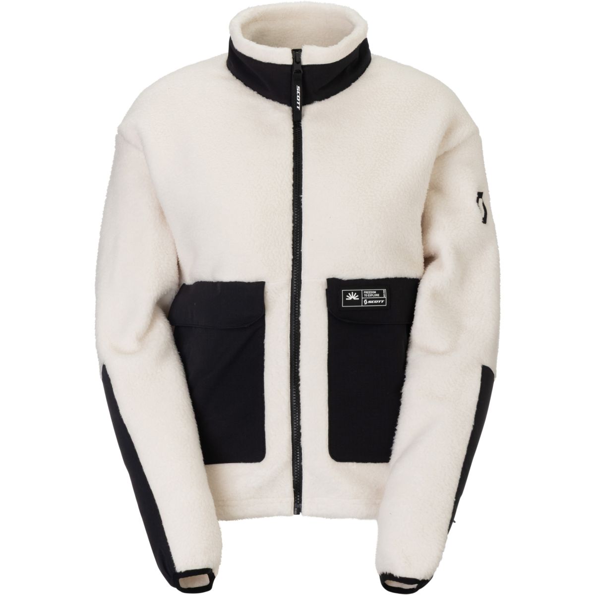 Scott Escape Heritage Pile, Fleecepullover, Damen, beige/schwarz — 2