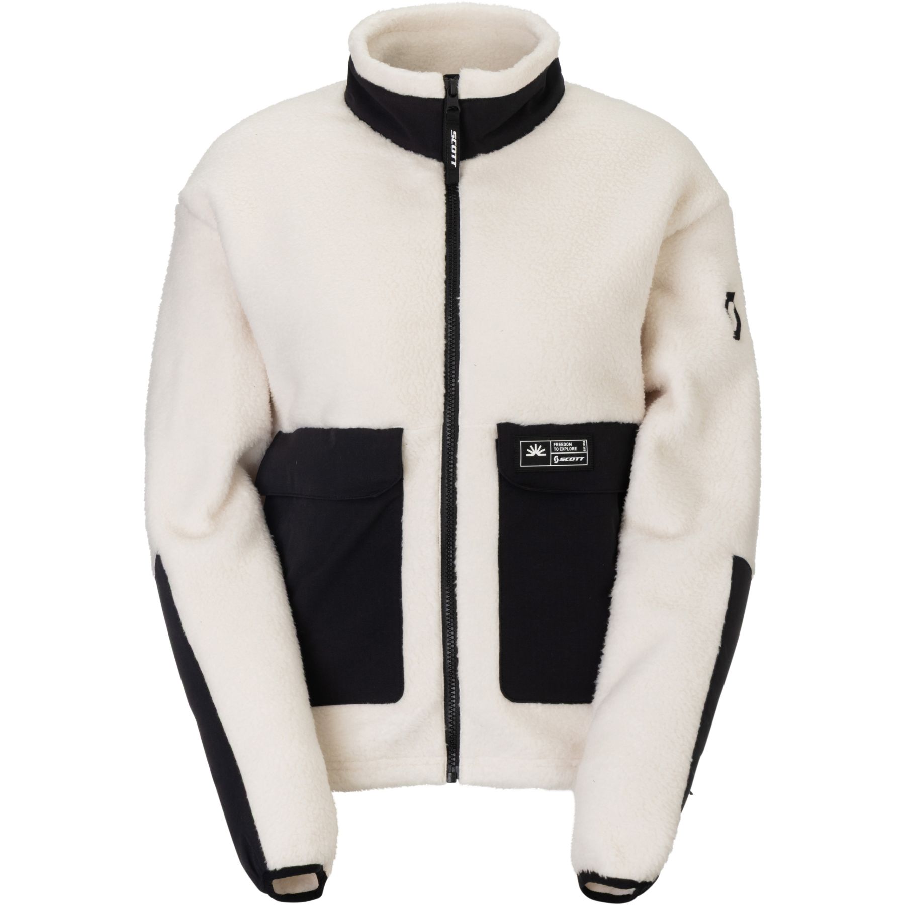 Scott Escape Heritage Pile, Fleecepullover, Damen, beige/schwarz