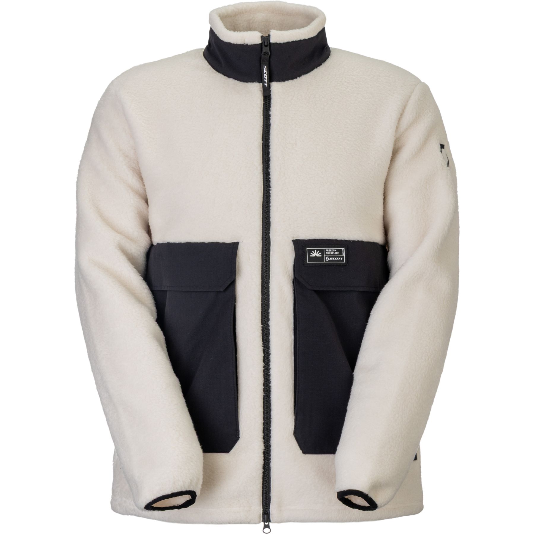 Scott Escape Heritage Pile, Fleecepullover, Herren, beige/schwarz