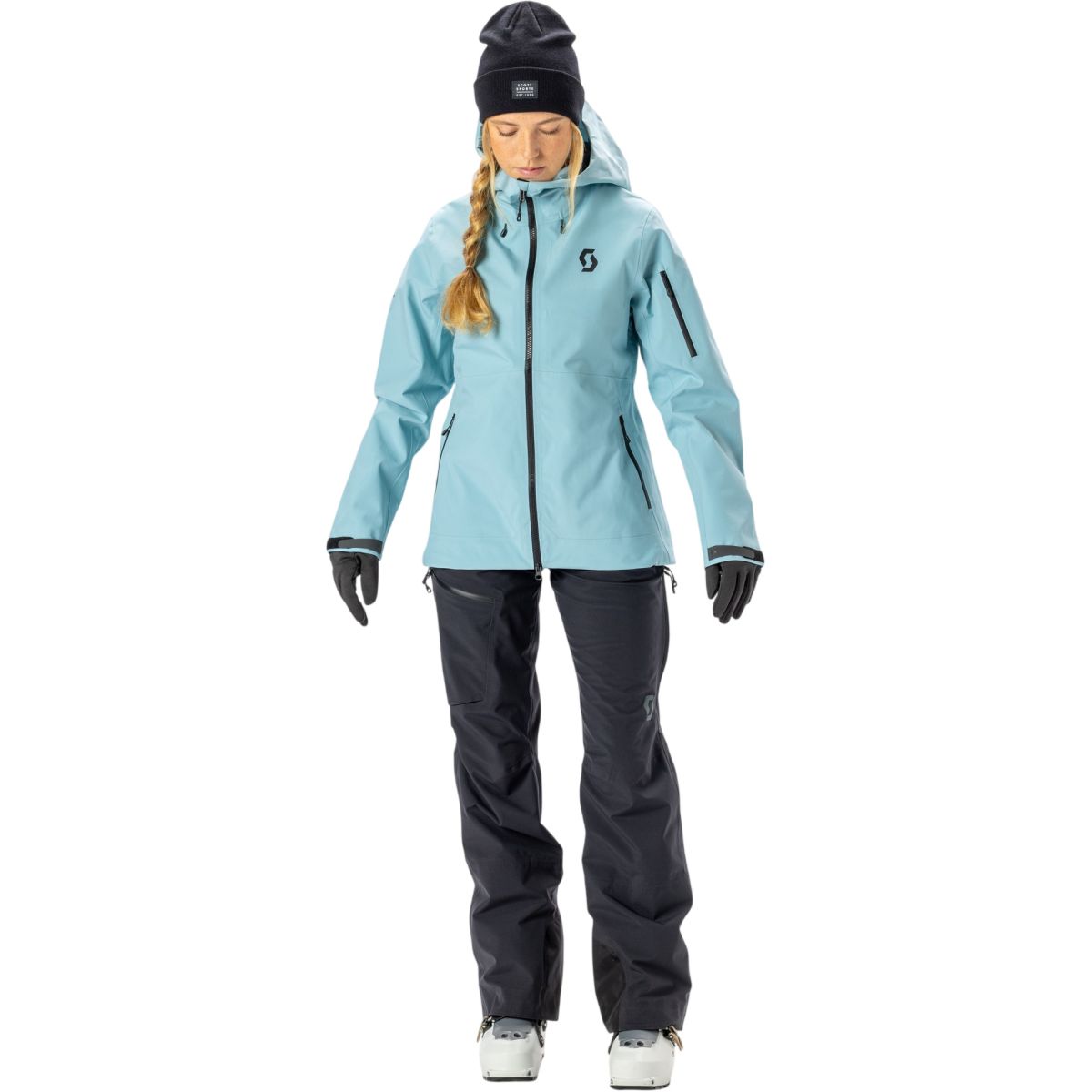 Scott Explorair 3L Shell Jacke/Shell Hose Set, Damen, hellblau/schwarz — 2