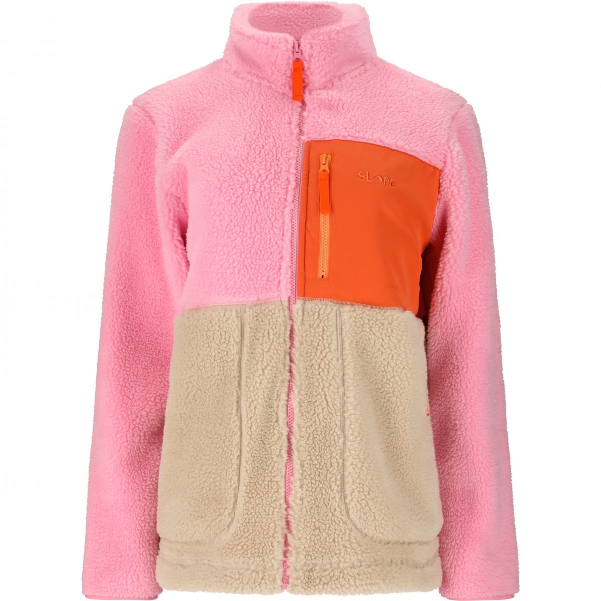 SLOPE Katau Teddy, Fleecejacke Damen, prism pink — 2