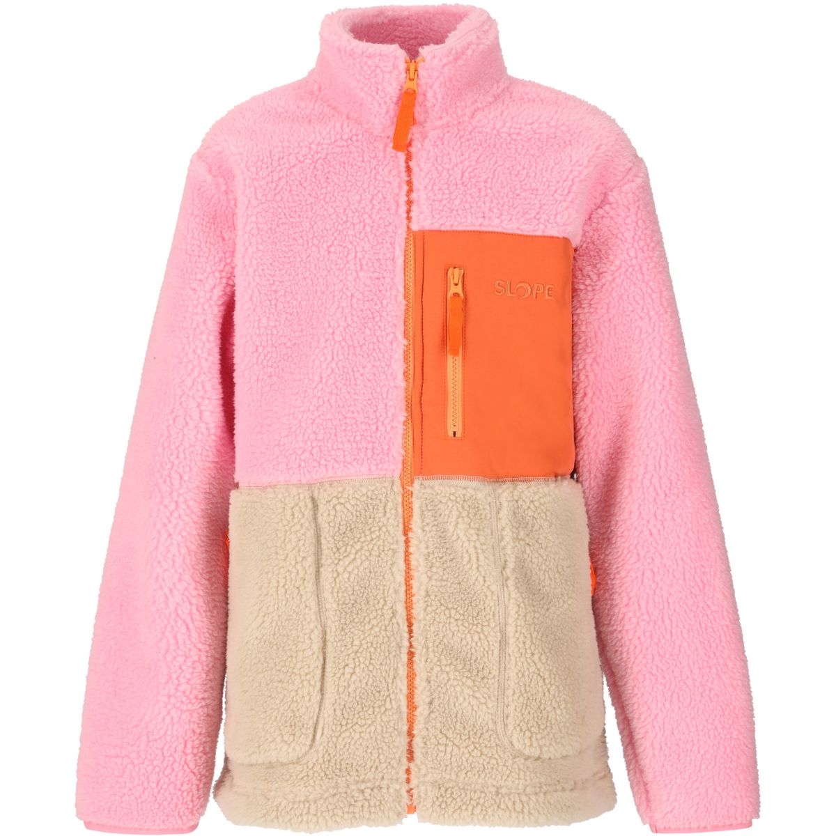 SLOPE Katau Teddy, Fleecejacke, Junior, Pink — 2