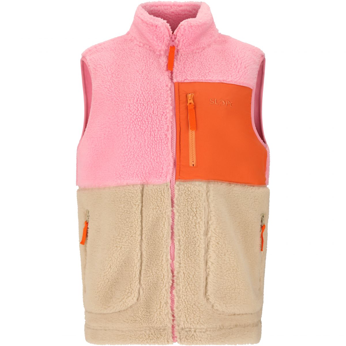 SLOPE Katau Teddy, Fleeceweste, Damen, Prism Pink — 2