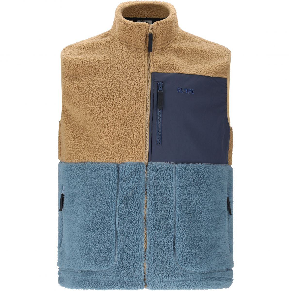 SLOPE Katau Teddy, Fleeceweste, Herren, petrified oak — 2
