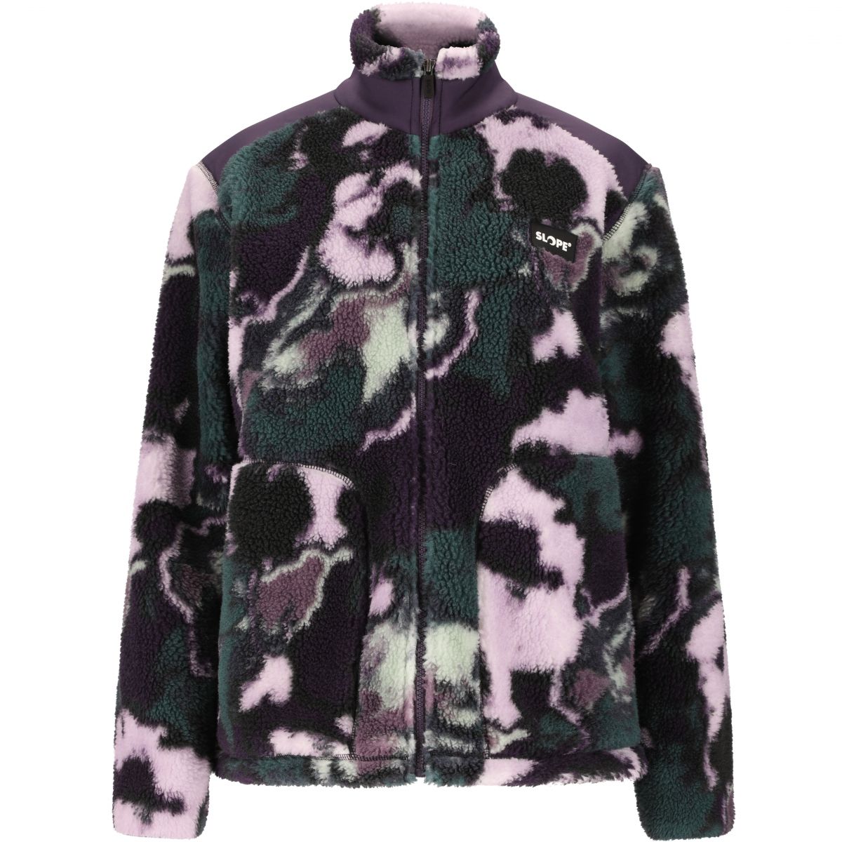 SLOPE Kendor AOP Teddy, Fleecejacke, Damen, north atlantic — 2