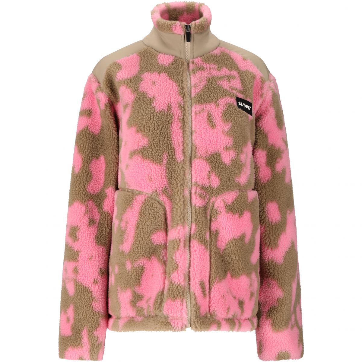 SLOPE Kendor AOP Teddy, Fleecejacke, Damen, Pink — 2